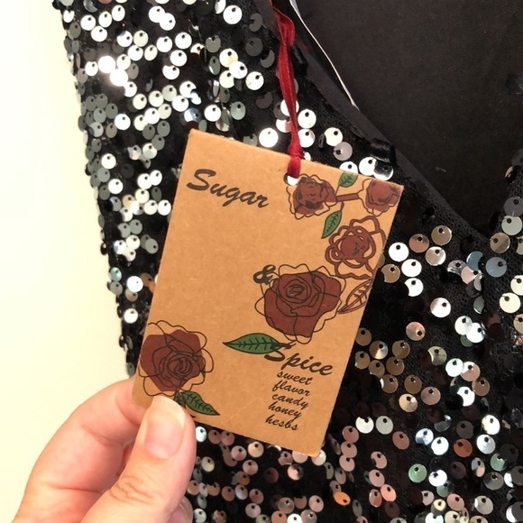 Sugar and Spice sequin dress XL low back New with tags - Picture 4 of 7